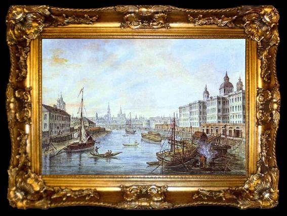 framed  Fedor Alekseev The Foundling Hospital in Moscow by Fedor Alekseev, 1800, ta009-2